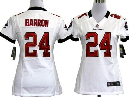 Tampa Bay Buccaneers 24 Mark Barron White Game Nike Team Women Jerseys